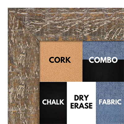 BB1555-5 Distressed Walnut - Extra Large Chalkboard Cork Dry Erase