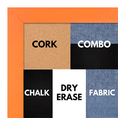 BB1564-12 Tangerine Orange Small Custom Cork Chalk or Dry Erase Board