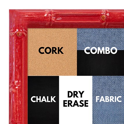 BB1612-5  Red Enamel Bamboo Wallboard Corkboard Whiteboard Chalkboard