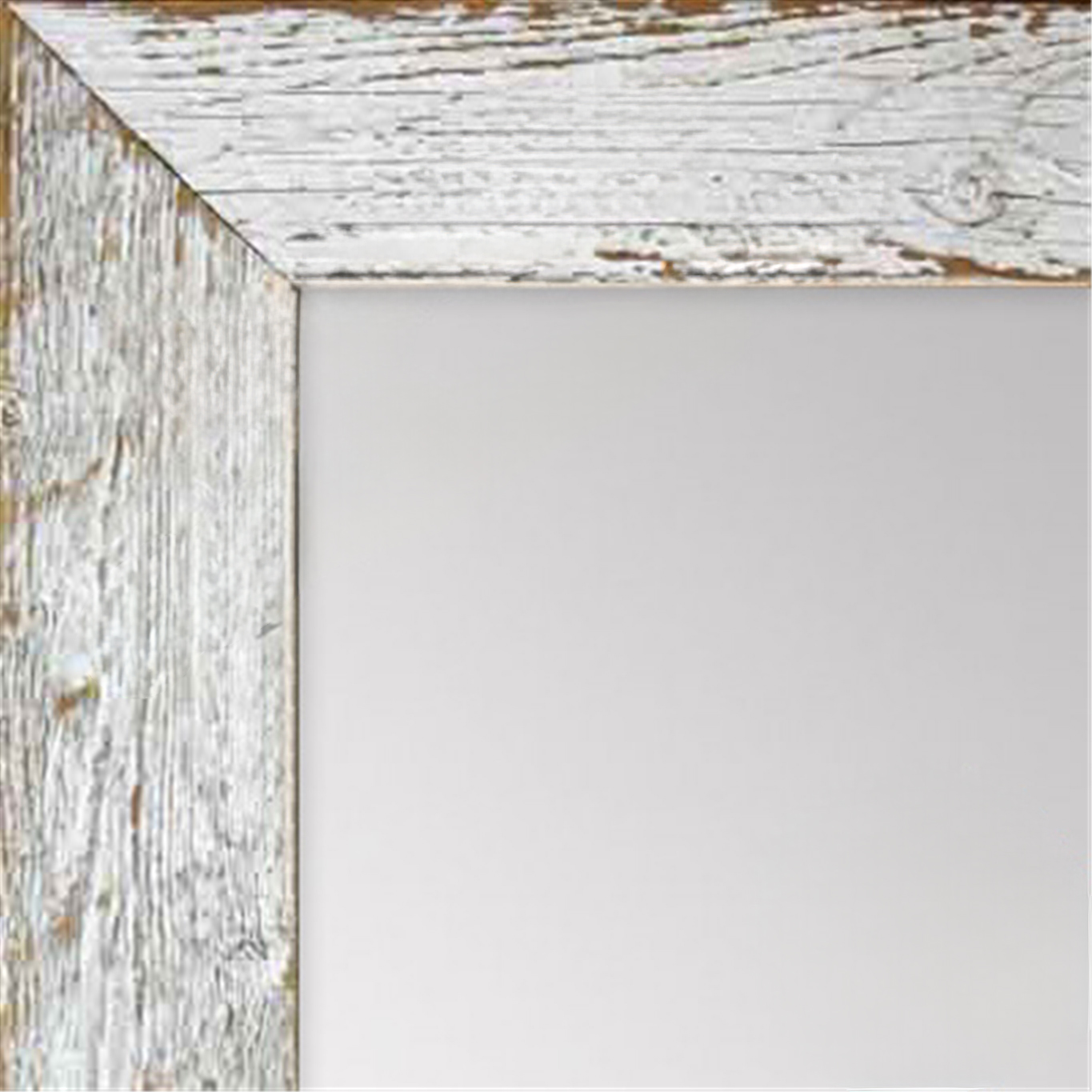 MR54-1 White On Reclaimed Barnwood - Medium Custom Wall Mirror, Floor Mirror