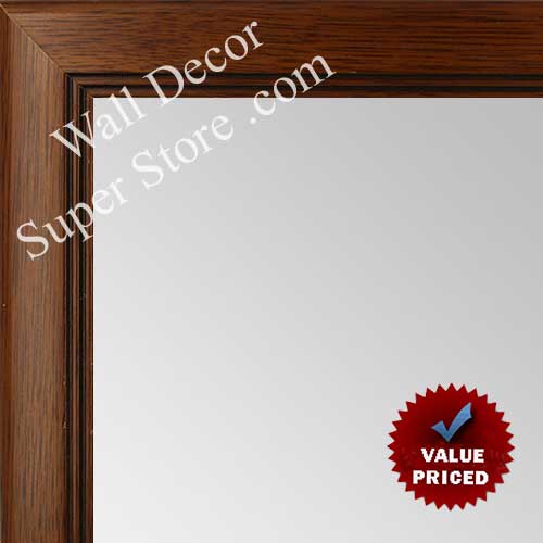 MR1044-5 Dark Walnut with Inside Ridges - Custom Mirror