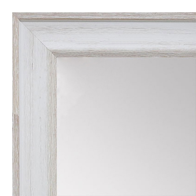 MR1512-1 White Distressed Barnwood - Medium Custom Wall Mirror, Floor Mirror