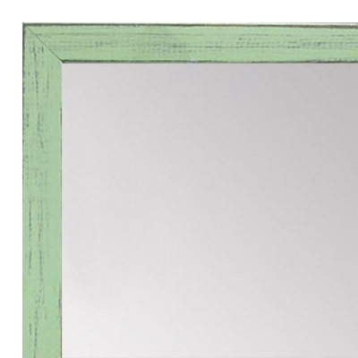 MR1532-12 Distressed Soft Green - Very Small Custom Wall Mirror - Custom Bathroom Mirror