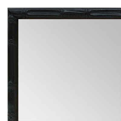 MR1550-4 Soft Black - Tropical Bamboo - Very Small Custom Wall Mirror