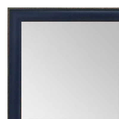 MR1569-10 Navy Blue With Top Outside Distressed Accent Very Small Custom Wall Mirror - Custom Bathroom Mirror