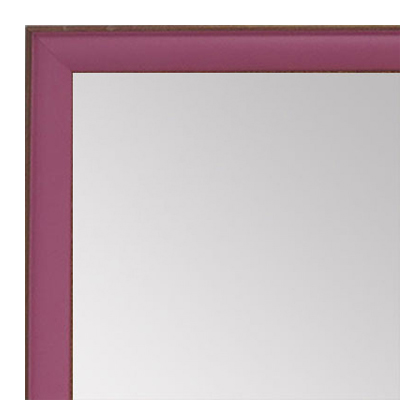MR1569-3 Pink With Top Outside Distressed Accent Very Small Custom Wall Mirror - Custom Bathroom Mirror