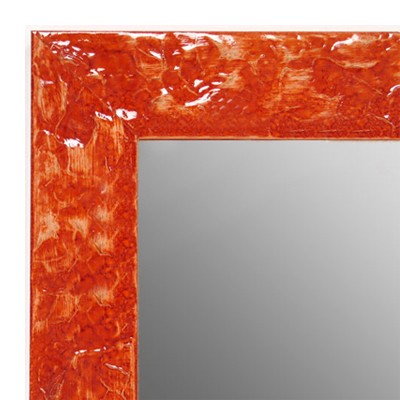 MR1692-4 | Glossy Orange / Design | Custom Wall Mirror | Decorative Framed Mirrors | Wall D�cor