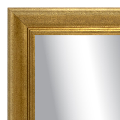 MR1909-1 Brushed Gold Rounded Scoop  Custom Mirror