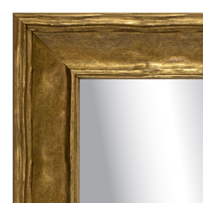 MR1924-1 Sculptured Gold Scoop with Lip  Custom Mirror