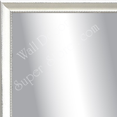 MR1928-1 White Scoop with Beading  Custom Mirror