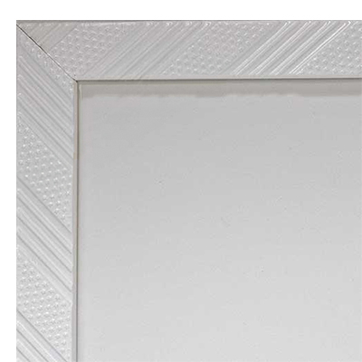 MR1975-3 Small Glossy White 1" Wide Custom Framed Mirror